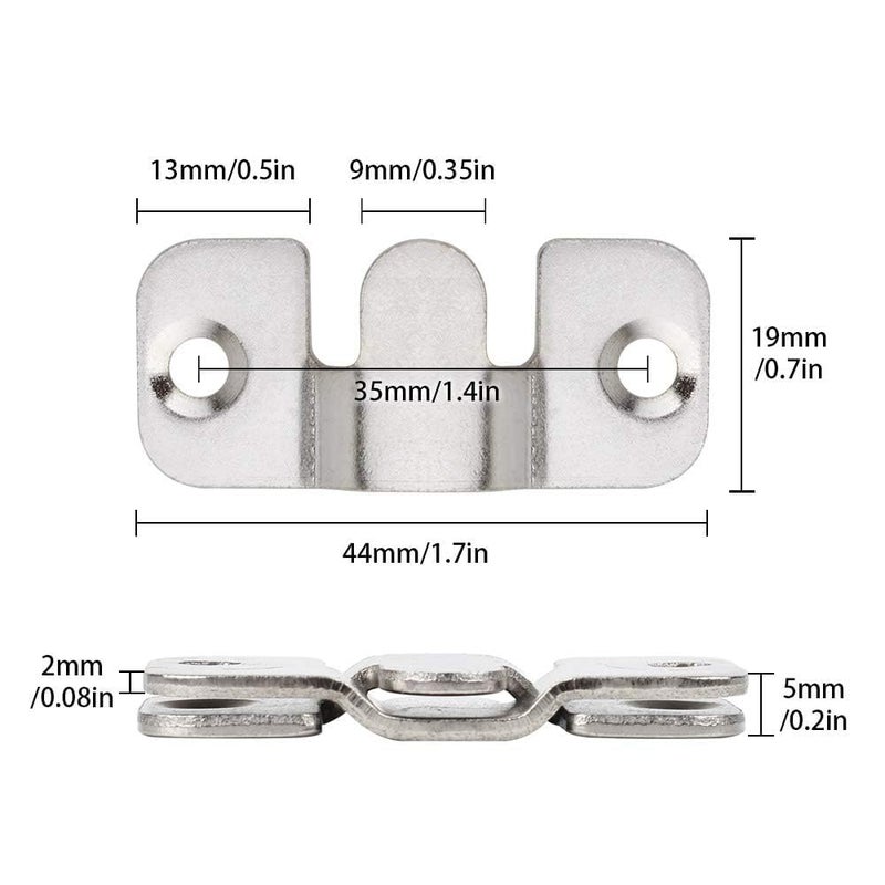 Tiberham Flush Mount Bracket, Tiberham Interlocking Photo Frame Hook, Heavy Duty Picture Hanger Z Clip Bracket for Large Picture Display Art Gallery Wall Mount Hardware (10 Pairs) - Image 4